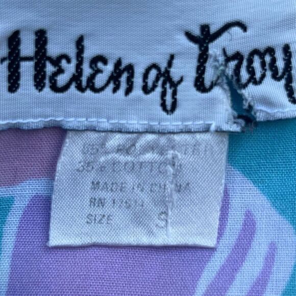 Vintage Helen of Troy Patio Day Dress Fitted MuMu Zip Front Pockets Sea Shells - Picture 9 of 11